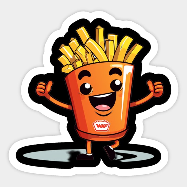 kawaii french fries T-Shirt cute potatofood Sticker by nonagobich